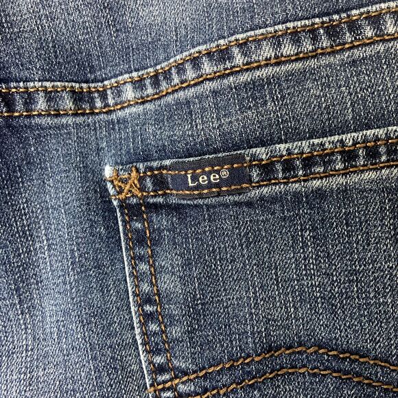 Lee Midrise Bermuda Shorts Regular Fit Influx- Size 22 M - Deep Dyed - Picture 3 of 7